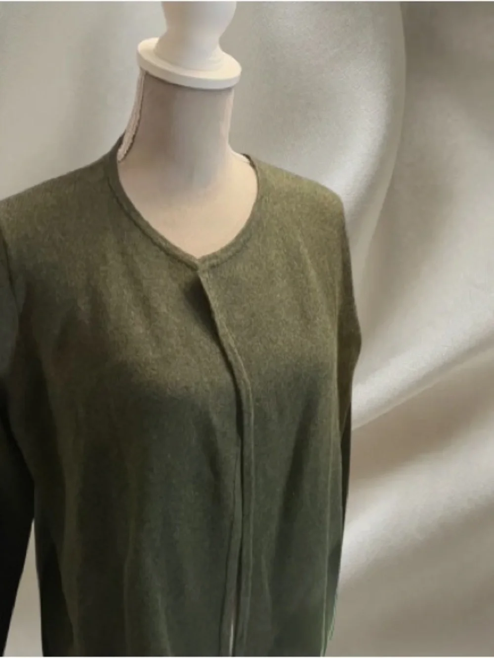 J.Crew Re-Imagined Vanessa Long Open Front Cardigan Sweater Olive Green S NWT